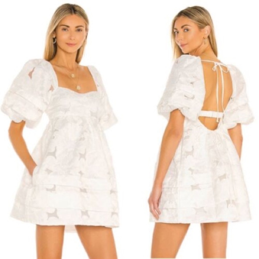 For Love & Lemons Evelyn babydoll dress with pockets